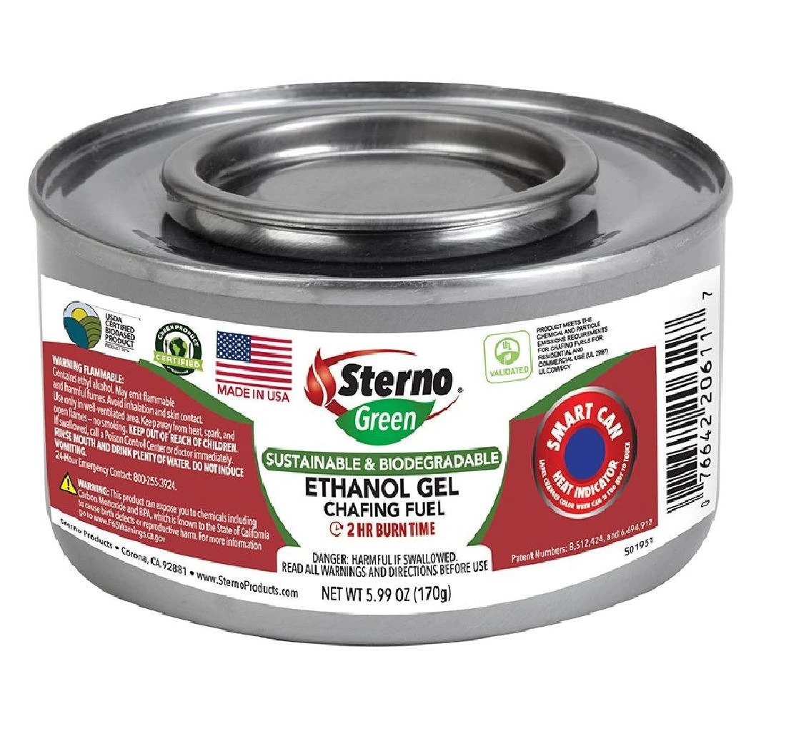 Sterno 6oz - 2 Hour Ethanol Gel Chafing Fuel High Heat Consisten
