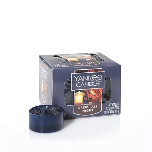 Yankee Candle Crisp Fall Night Tea Light Candle, Fresh Scent