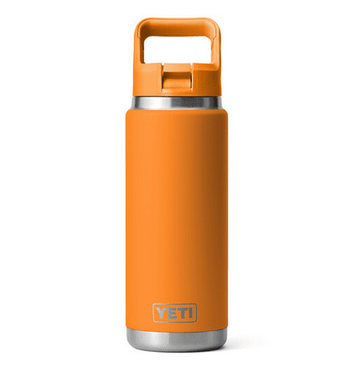 YETI® Rambler® 26 oz Water Bottle with Color-Matched Straw Cap - King Crab Orange