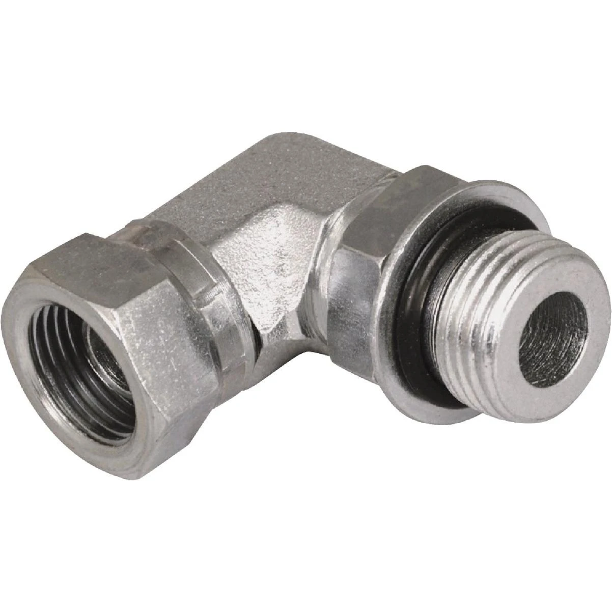 Apache 1/2 In. Male O-Ring x 3/8 In. Female Pipe Swivel 90 Deg Hydraulic Hose Adapter