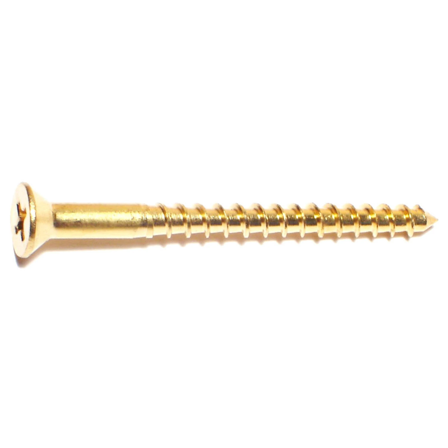 #8 x 2" Brass Phillips Flat Head Wood Screws WSFB-274