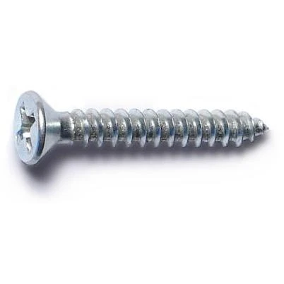 #6 x 1  Zinc Plated Steel Phillips Flat Head Sheet Metal Screws