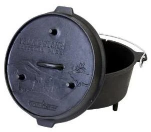 Camp Chef Pre-Seasoned 9-1/3-Quart Cast Iron Dutch Oven