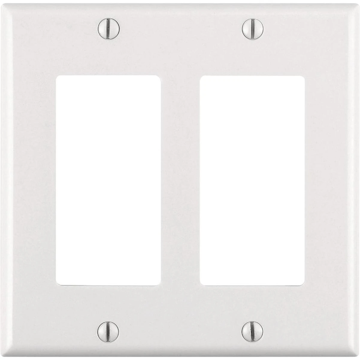 Leviton Decora 2-Gang Antimicrobial Treated Outlet Wall Plate, White