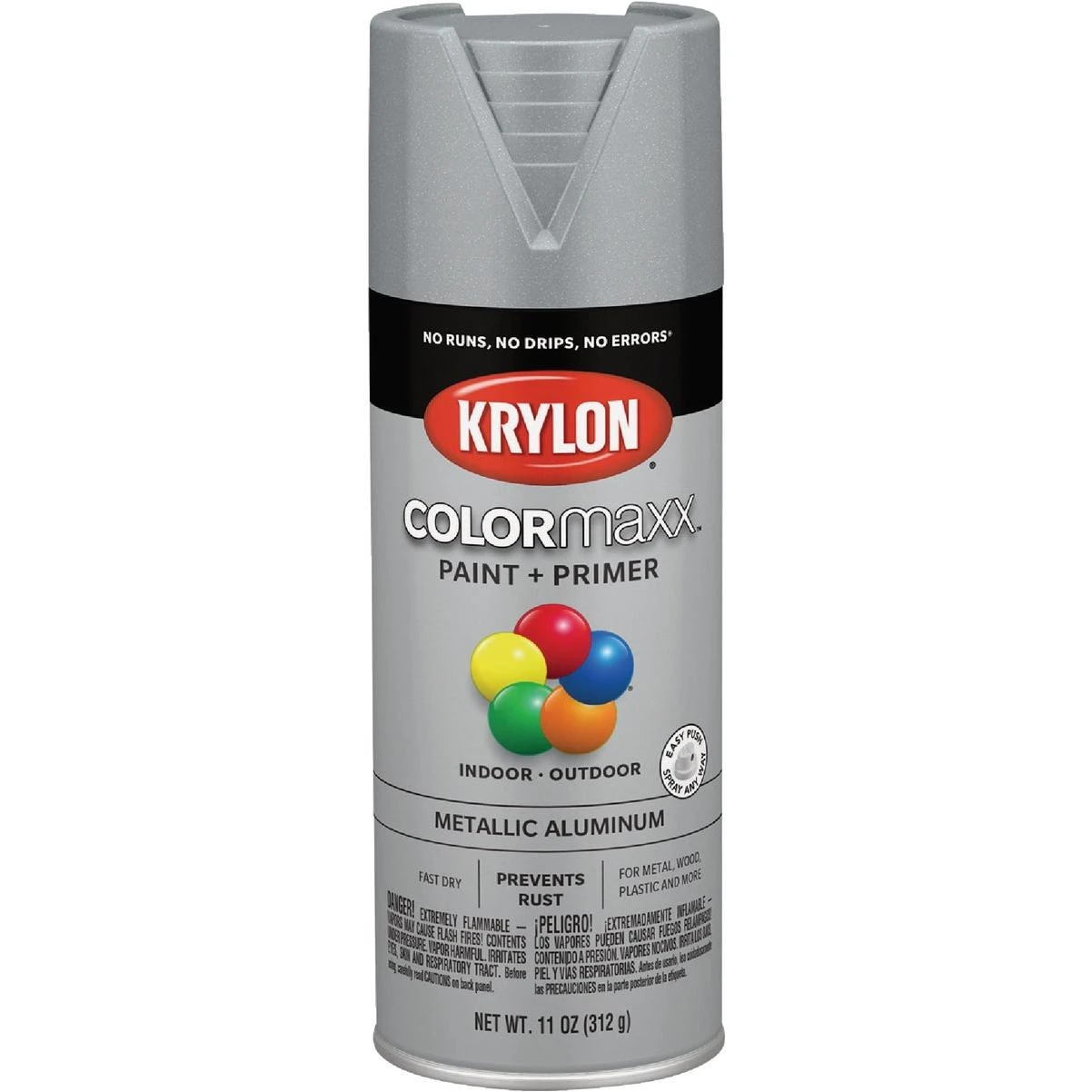 Krylon ColorMaxx 12 Oz. Metallic Spray Paint, Aluminum