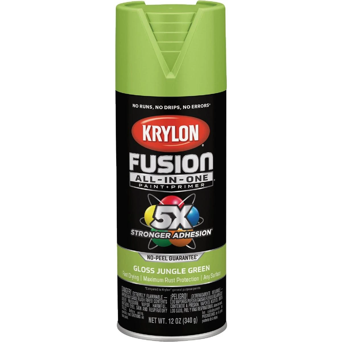 Krylon Fusion All-In-One 12 Oz. Gloss Spray Paint, Jungle Green