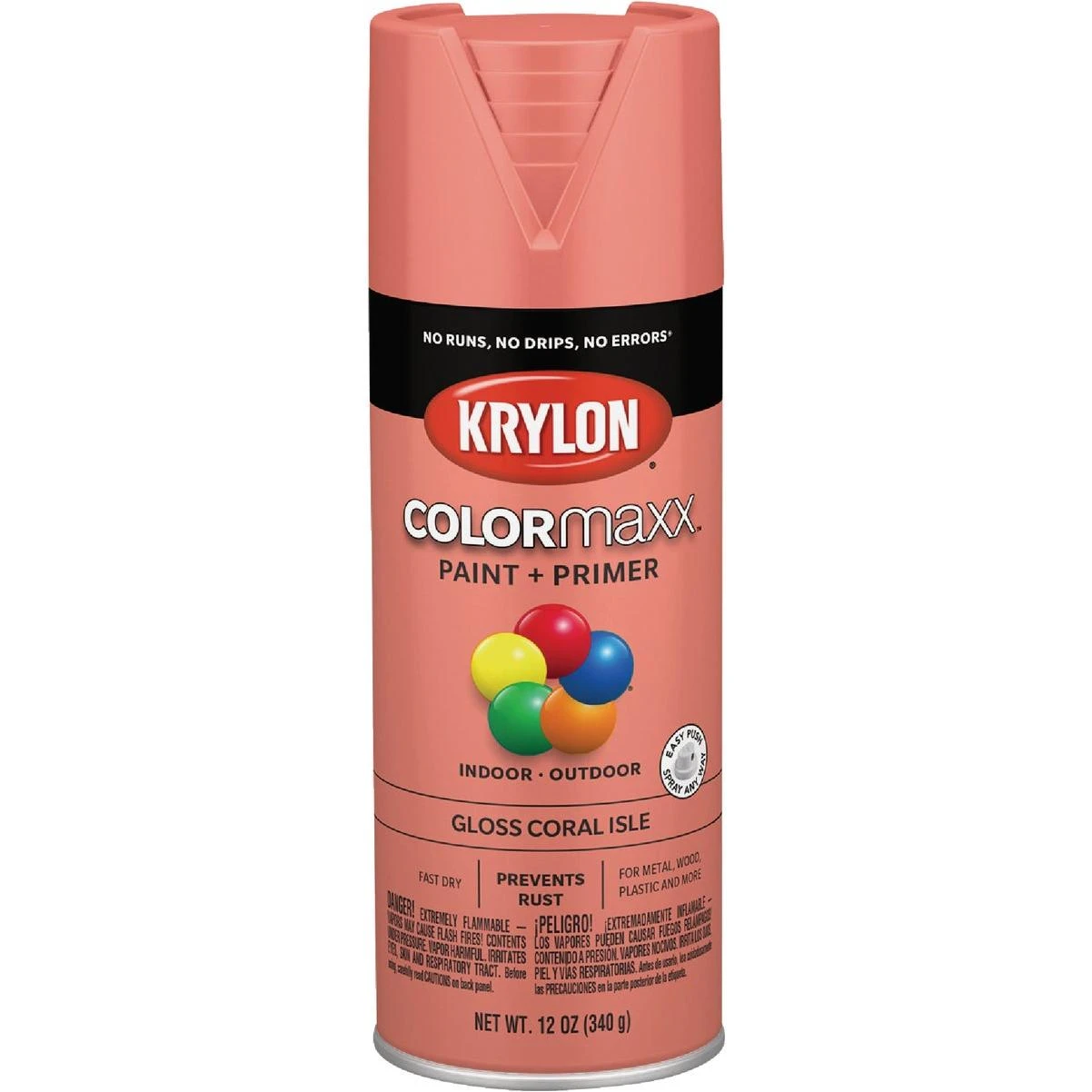 Krylon ColorMaxx 12 Oz. Gloss Spray Paint, Coral Isle