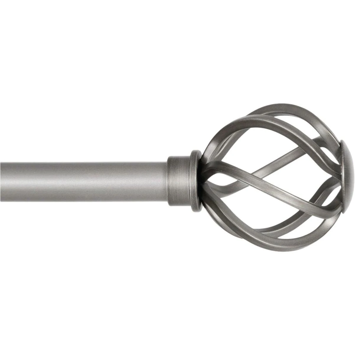 Kenney Cage 28 In. To 48 In. 5/8 In. Pewter Curtain Rod