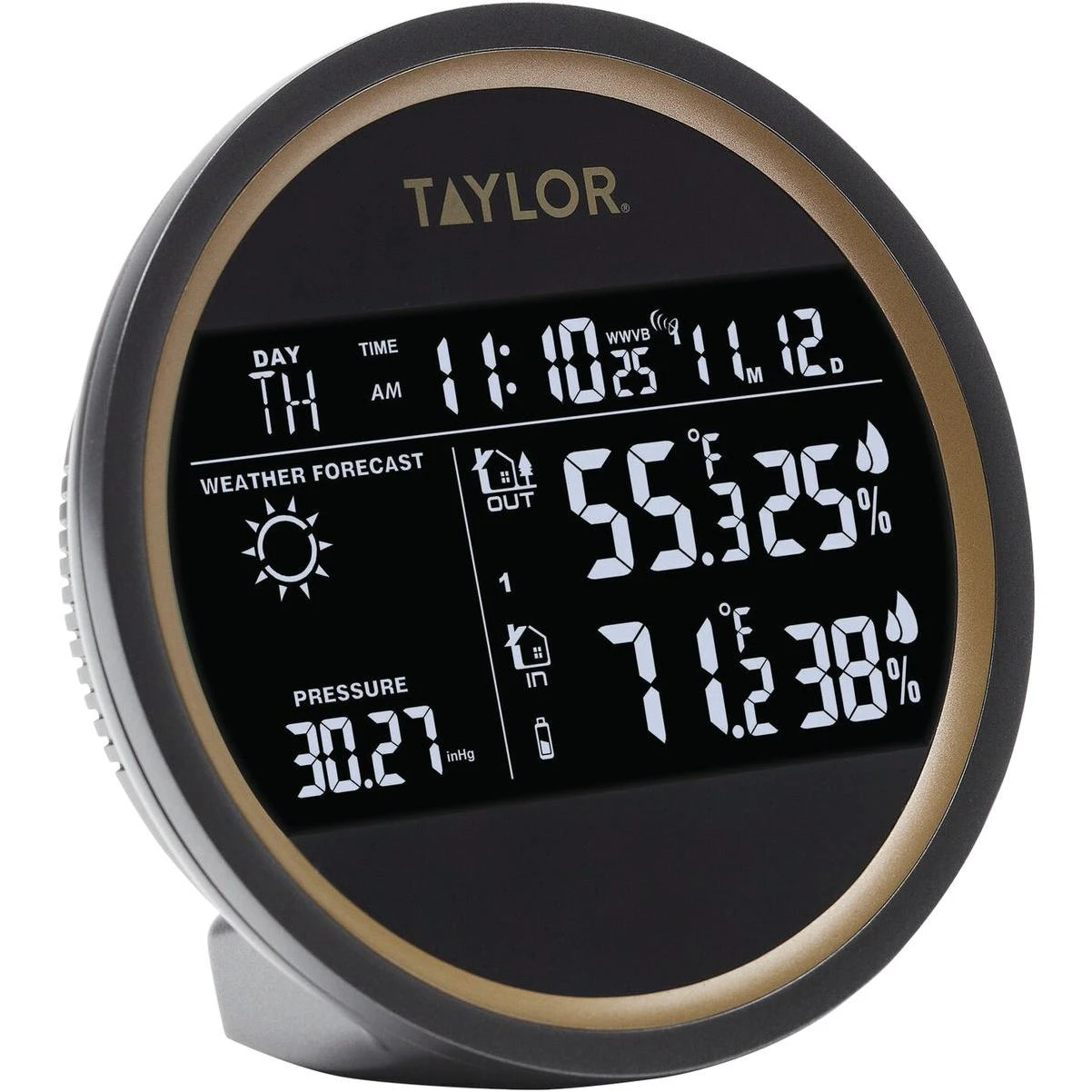 Taylor Digital Inside/Outside Round Weather Forecaster
