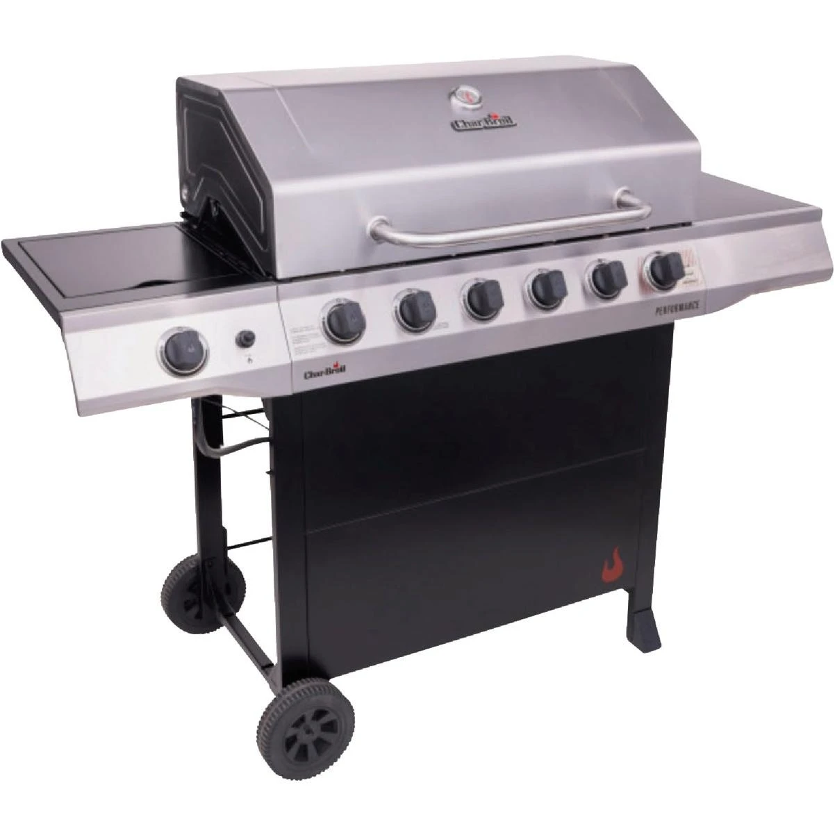 Char-Broil Performance 6-Burner Stainless Steel & Black 32,500 BTU LP Gas Grill & Griddle