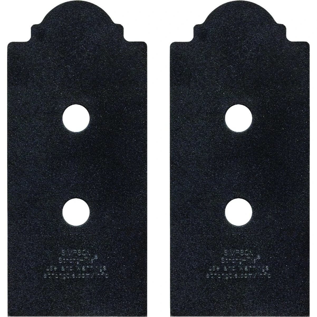 Simpson Strong-Tie Outdoor Accents Mission Collection ZMAX 4x Black Post Base Slide Plate (2-Pack)