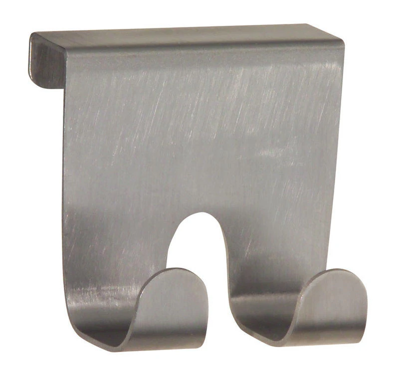 iDesign 2 in. L Brushed Nickel Silver Stainless Steel Medium Over the Cabinet Hook 1 pk