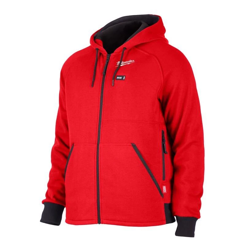 Milwaukee M12 XXL Long Sleeve Men's Hooded Heated Hoodie (Hoodie Only) Black/Red