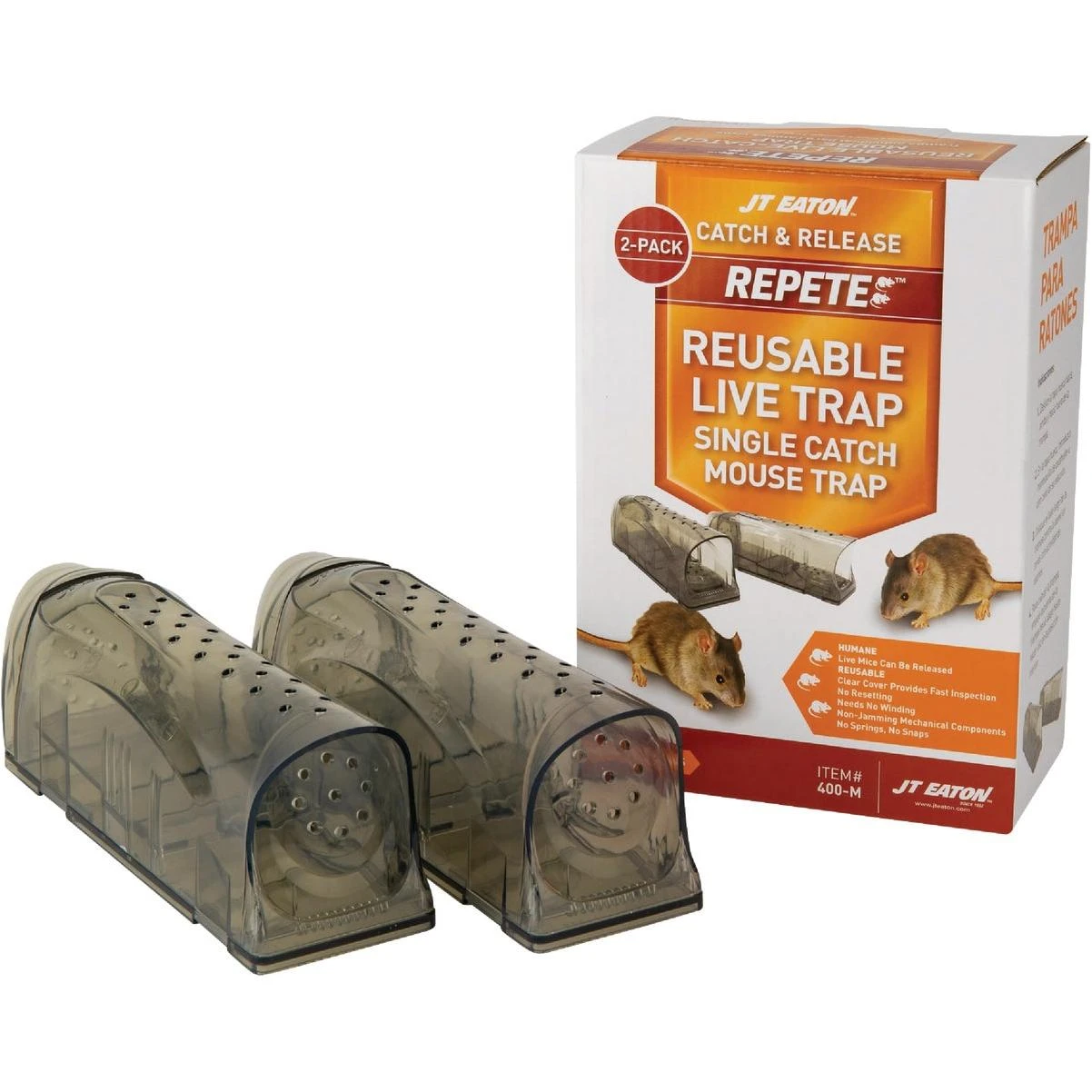 JT Eaton Repete Reusable Live Mouse Trap (2-Pack)