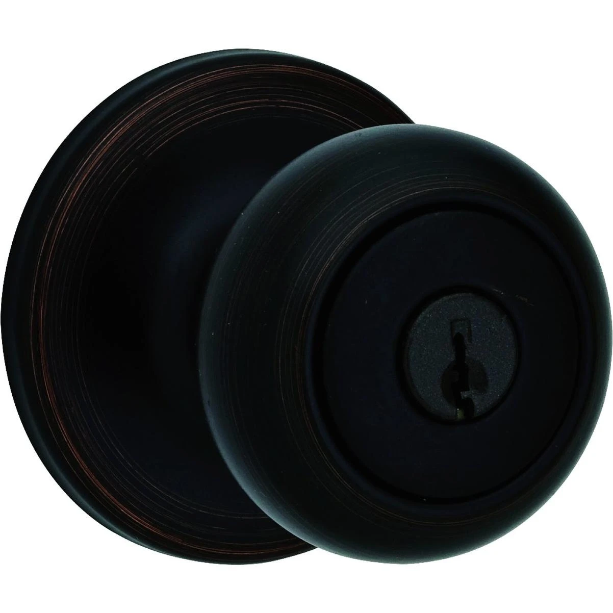 Kwikset Cove Keyed Entry Knob in Venetian Bronze