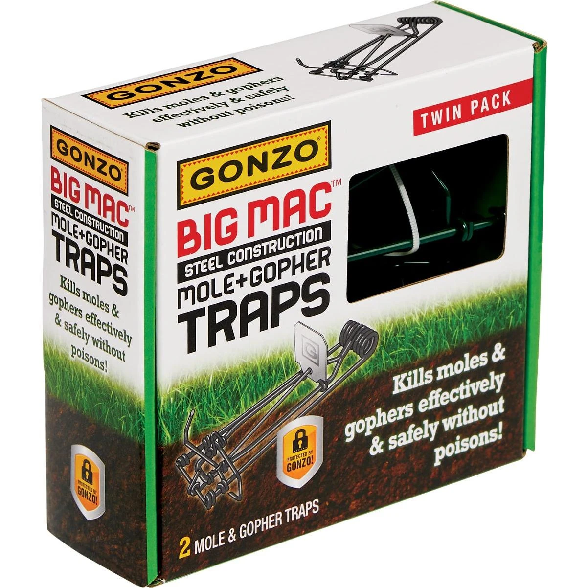 Gonzo Big Mac Steel Wire Mechanical Gopher Trap (2-Pack)