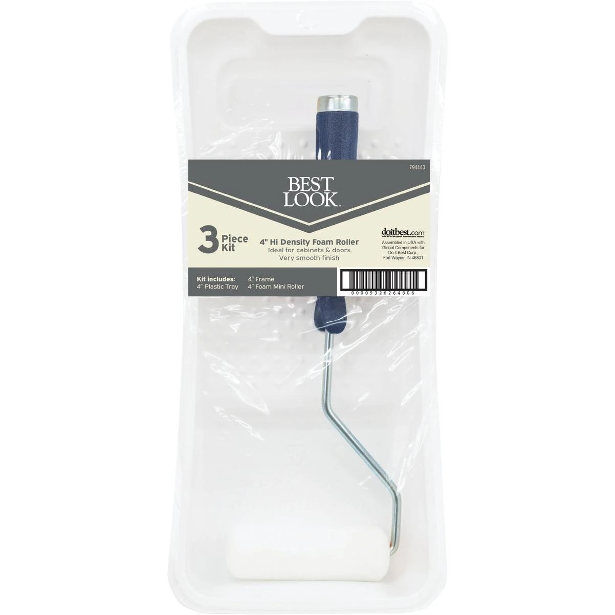 Best Look High Density White Foam Mini Roller Tray Set