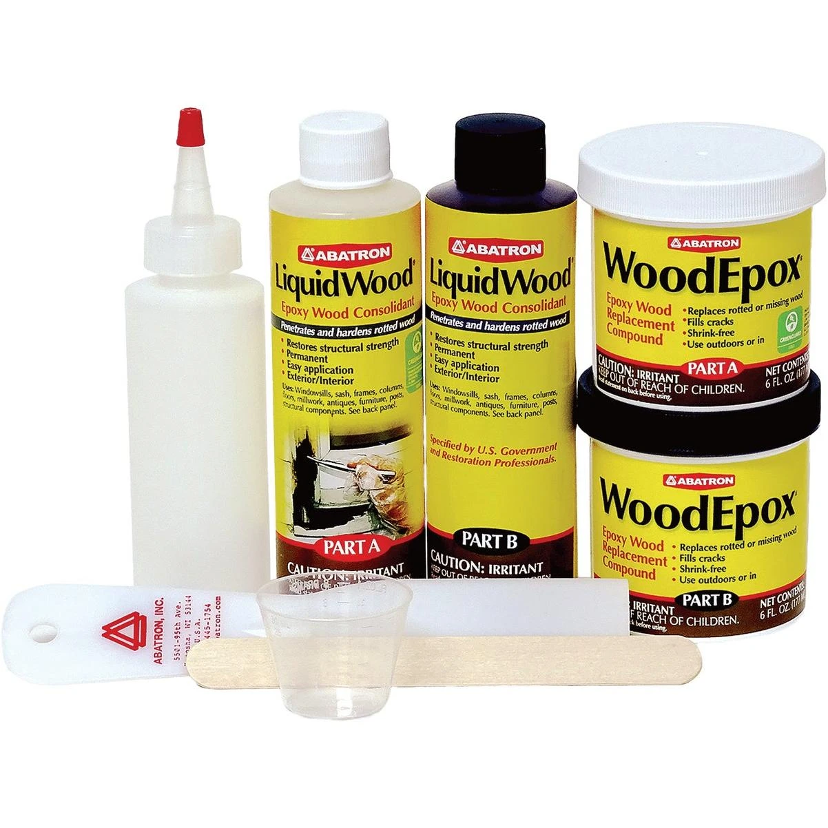 Abatron (4) 6 Oz. Containers Wood Restoration Kit