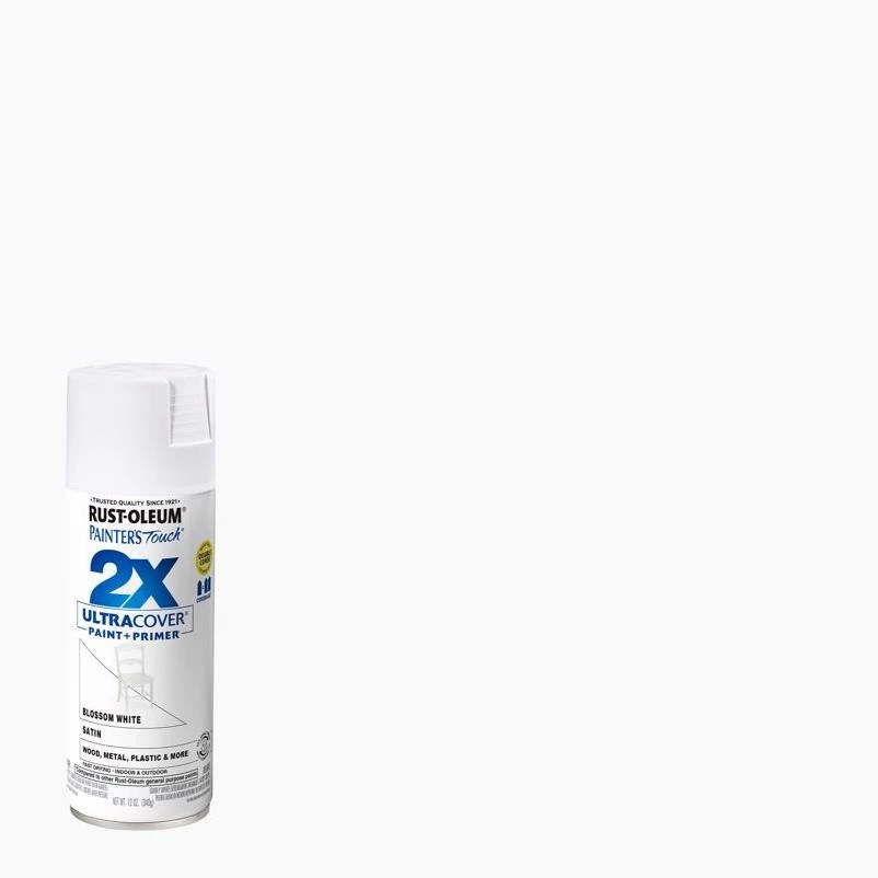 Rust-Oleum Painter's Touch 2X Ultra Cover Satin Blossom White Spray Paint 12 oz