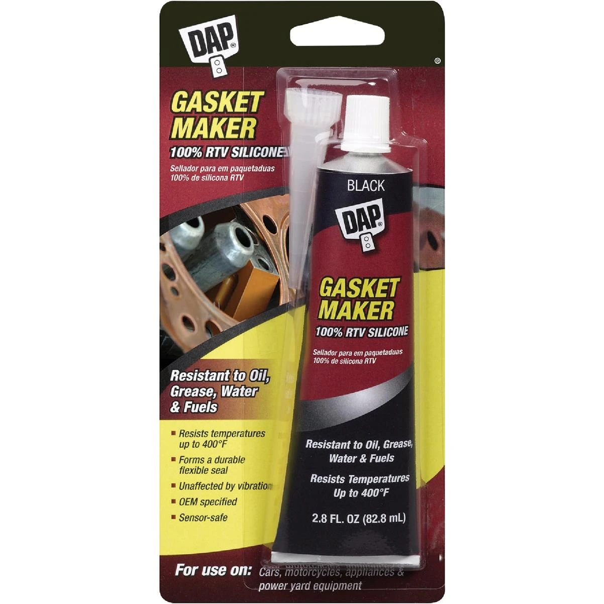 Dap 2.8 Oz. Gasket Maker 100% RTV Silicone Sealant