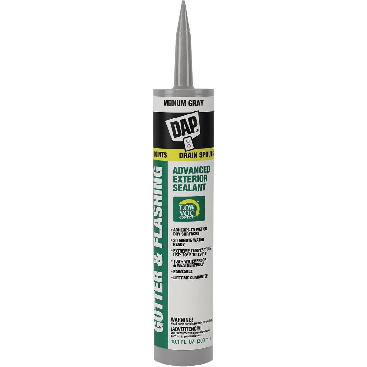 Dap 10.1 Oz. Gray Advanced VOC-Compliant Exterior Gutter & Flashing Sealant
