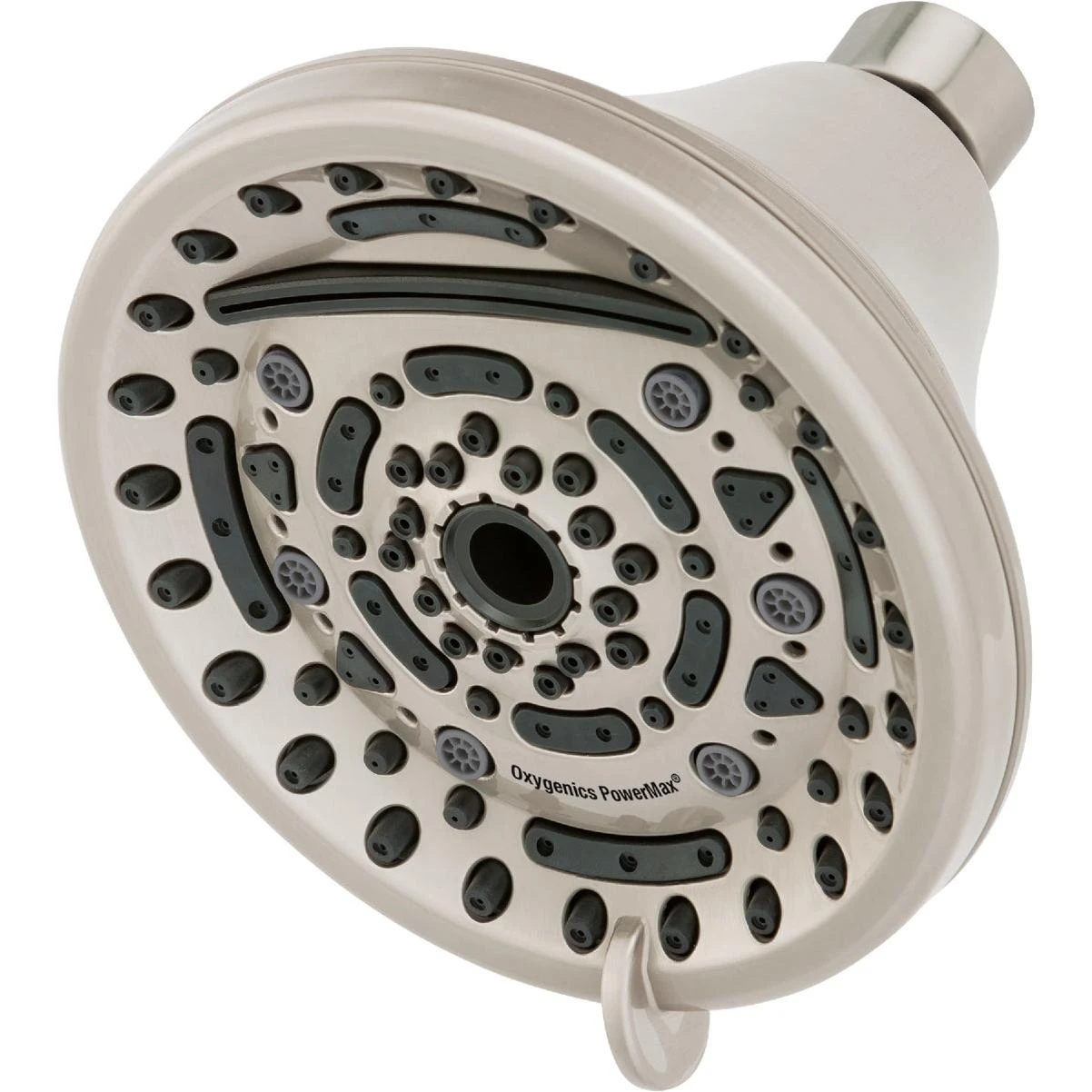 Oxygenics PowerMax 9-Spray 1.8 GPM Fixed Shower Head, Brushed Nickel