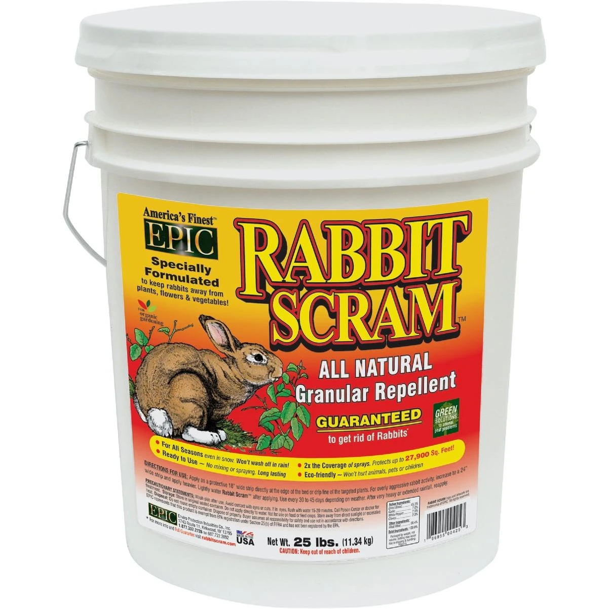 Rabbit Scram 25 Lb. Granular Organic Rabbit Repellent