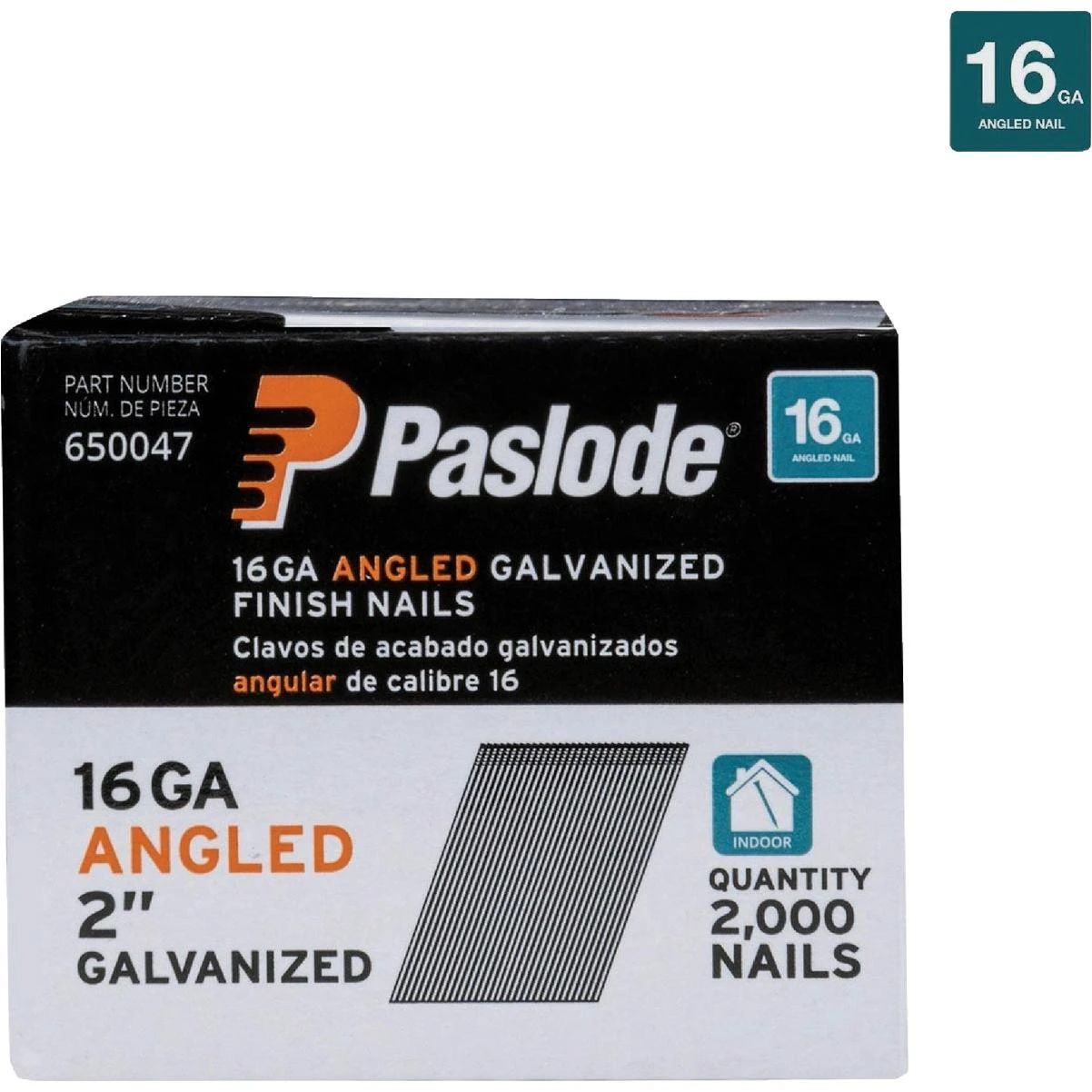 Paslode 1-1/2 In. 16-Gauge 20 Degree Galvanized Angled Finish Nails (2000 Ct.)