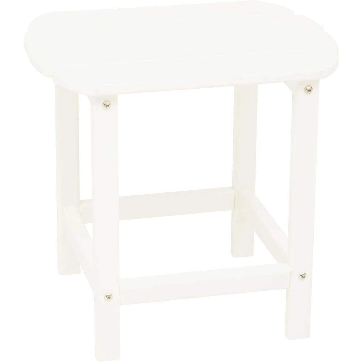 Outdoor Expressions White HDPE Side Table