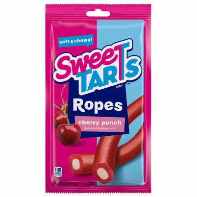 Soft and Chewy Candy Ropes, Cherry, 5 oz.