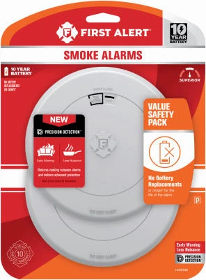Slim Profile Smoke Alarm, 10-Year Battery