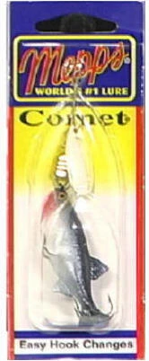 Comet Minnow Fishing Spoon Lure, Silver and Gold Finish