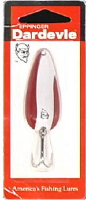 Red & White Spoon Lure, 2/5 Ounce Fishing Gear