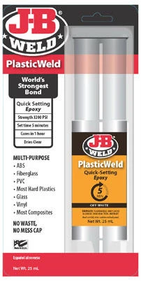 PlasticWeld Quick Setting Epoxy Syringe, 25-ml