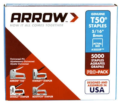 T-50 Staples, 5/16-In., 5000-Pk.