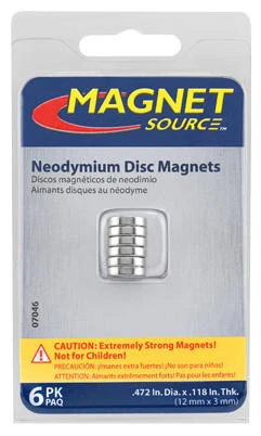 Neodymium Super Magnets, 6-Pk.