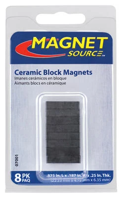 Ceramic Block Magnets, 8-Pc.