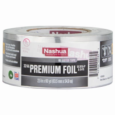 Silver Foil Tape, 2.5 Inches by 60 Yards, High Strength Adhesive