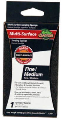 Jumbo Sanding Sponge, Fine/Medium 100/60 Grit, 3 x 5-In.