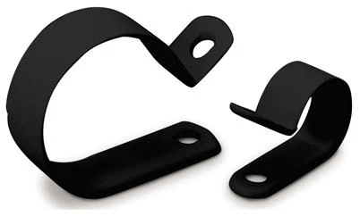 Cable Clamps, Black Plastic, 1/2-In. I.D., 12-Pk.