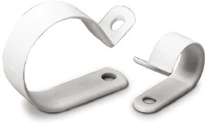 Cable Clamps, White Plastic, 3/4-In. I.D., 6-Pk.