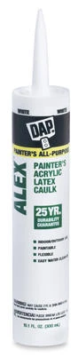 Alex Acrylic Latex Caulk, White, 10.1 oz.