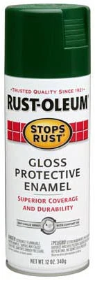 Stops Rust Spray Enamel, Dark Hunter Green Gloss, 12-oz.