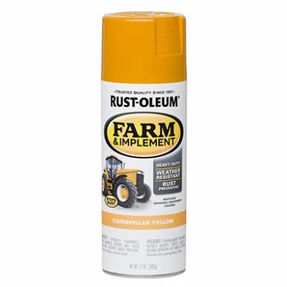 Spray Enamel, Caterpillar Yellow, 12-oz.