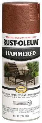 Stops Rust Hammered Spray Paint, Copper, 12-oz.