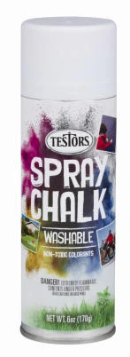 Spray Chalk Paint, Washable, Matte White, 6-oz.