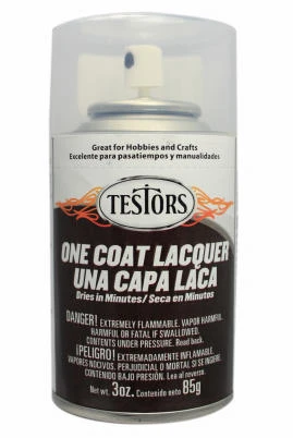 One-Coat Lacquer Craft Spray Paint, Clear Wet Gloss, 3-oz.