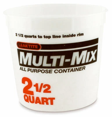 Leaktite 2.5 Qt. Semi-Transparent Multi-Mix All Purpose Mixing And Storage Container