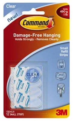 Clear Adhesive Strip Refill, Small, 6-Pk.