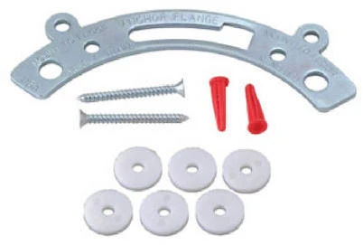 Toilet Flange Repair Kit With Metal Bracket, Washers & Screws